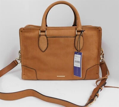 Nova Bolsa Satchel Conversível Rebecca Minkoff Kate Couro Amêndoa Moonwalking Grande - Imagem 1 de 4
