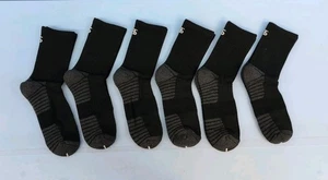 Tanstc Low Cut Anti Blister Cushioned Breathable Socks 6 Pairs Size 12-14 Black - Picture 1 of 11