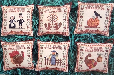 Blue Ribbon Designs AUTUMN WISHES Ornaments 6 Different Charts - Image 1 of 3