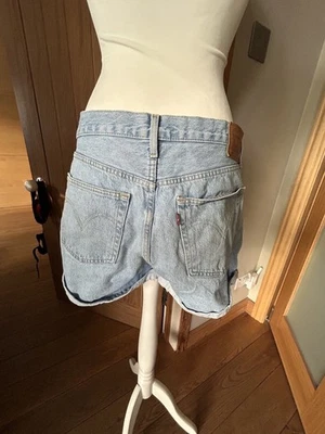 LEVIS rolled 80s mom shorts in light blue Size 32 - Image 1 of 4