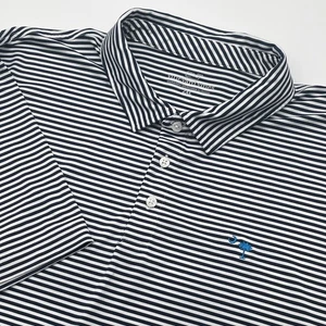 Vineyard Vines South Carolina Mens 2XL Polo Shirt Blue White Striped Performance - Picture 1 of 7