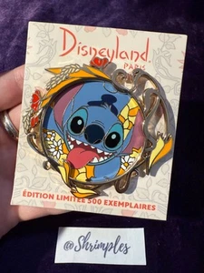 DISNEY PIN PARIS STITCH Trading Day PTD Seasons Goldrahmen NEU Karte LE 500 DLP - Bild 1 von 6