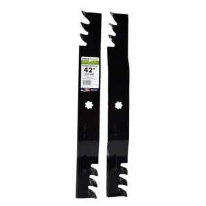 2 Blade Commercial Mulching Set for Many 42 in.John Deere Mowers Replaces OEM #' - Picture 1 of 8