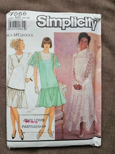 Vintage Jessica McClintock Simplicity Dress Pattern 7056 Uncut Size N5 10 - 18 - Picture 1 of 2