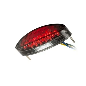 Universal Motorrad LED Mini Rücklicht NUMBER1, getönt Nummernschildbeleuchtung - Picture 1 of 3