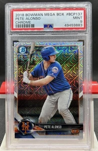 2018 BOWMAN MEGA BOX - PETE ALONSO - #BCP137 RC MOJO CHROME PSA 9 ROOKIE NY METS - Picture 1 of 2