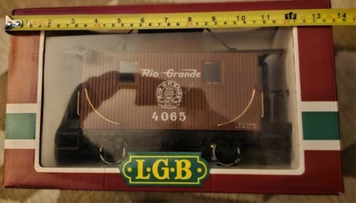 LGB 4065 Rio Grande Bobber Caboose Red Boxcar LN With BOX Lehmann Vintage Train - Image 1 of 2