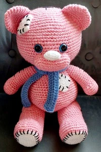 gehäkelter Bär/ Teddy 🐻 Amigurumi ca.42cm groß zum lieb haben - NEU unbespielt - Bild 1 von 5