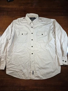 Camisa Polo Deportiva Ralph Lauren De Colección Para Hombre L Beige Safari Militar Años 90 Sarga - Imagen 1 de 4