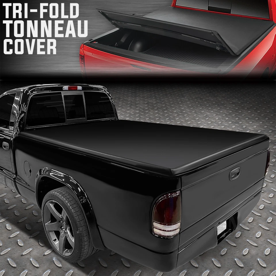 FOR 97-04 DODGE DAKOTA 6.5' BED TRI-FOLD ADJUSTABLE SOFT TRUNK TONNEAU COVER - Image 1 of 4