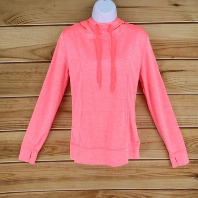 Sudadera con capucha Avia Activewear para mujer talla L rosa jaspeado 100 % poliéster agujeros para los pulgares Foto 1 de 4