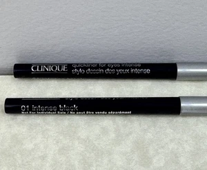 Lot Of 2 Clinique Quickliner For Eyes Intense Eyeliner 01 Intense Black NWOB - Picture 1 of 7