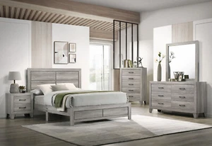 NEW Light Gray Queen King Full Twin 5PC Bedroom Set Modern Furniture B/D/M/N/C - Picture 1 of 13