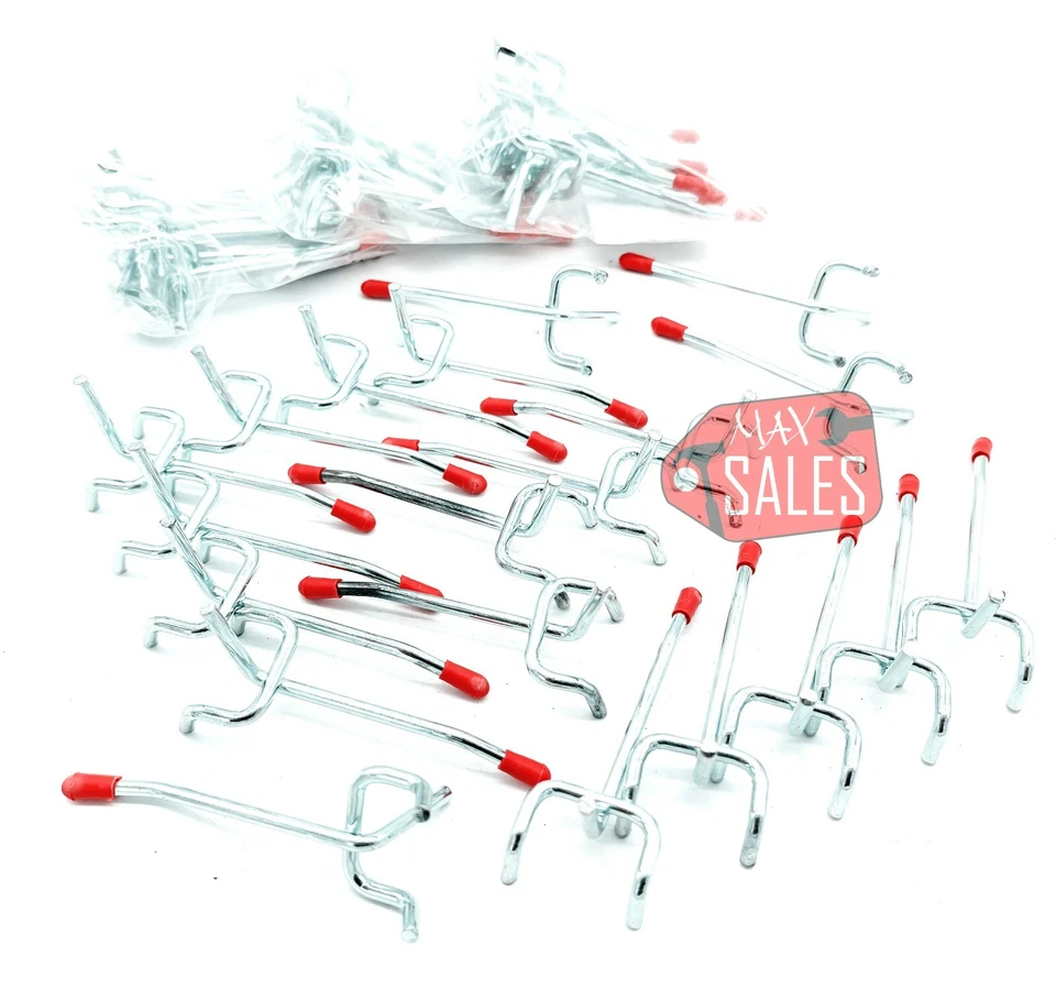 50pc 2" Peg Board Hooks Display Storage Organization 1/8" Pegboards  - Image 1 of 1