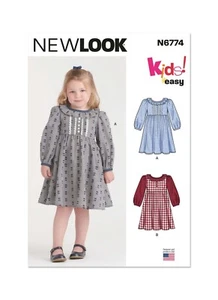 NEW LOOK 6774 CHILDRENS DRESSES Sewing pattern Ages 3 - 8 years Skill: Easy - Picture 1 of 7
