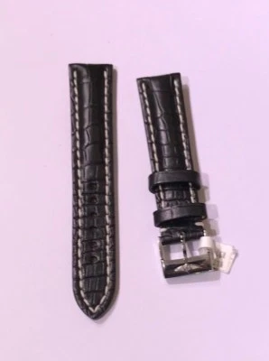 NUEVA BANDA DE REPUESTO BREITLING 20-18 MM COCODRILO NEGRO 728P  Foto 1 de 2