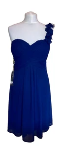Ever Pretty Chiffon One Shoulder Formal Dress in Navy Blue Size 12 New with Tag - Picture 1 of 24