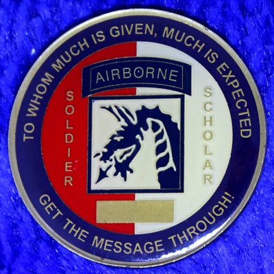 US Army 18th Airborne Corps XVII Signal Company Challenge Coin AC-3 - Image 1 of 2