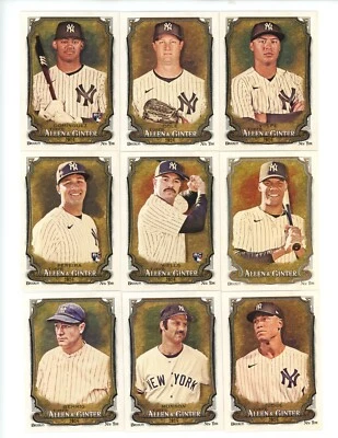 2024 TOPPS ALLEN AND GINTER NEW YORK YANKEES TEAM SET JETER MANTLE JUIZ+4 SP - Imagem 1 de 3