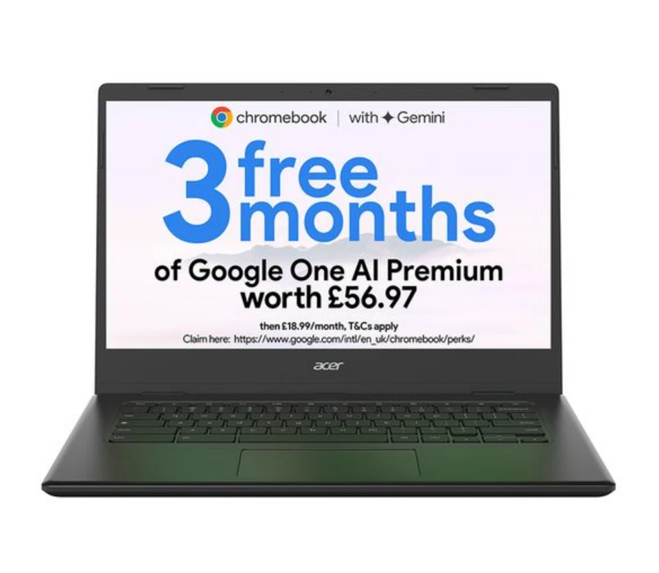 Acer CB314 14" Chromebook Black / Intel Celeron / 4GB RAM / 128GB eMMc - Image 1 of 4