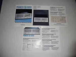 Folleto ecualizador Pioneer SG-9800 '79 5 pg + especificaciones, información, artículos - Imagen 1 de 1