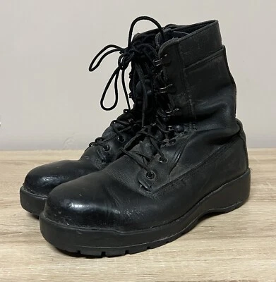 Belleville F360ST Steel Toe VIBRAM Combat Boots Black Leather Men’s Size 8 M US - Image 1 of 4