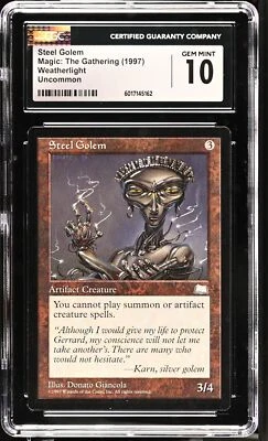 STEEL GOLEM Weatherlight U CGC 10 MTG [Nostalgium] - Image 1 of 2