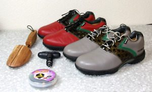 FootJoy Men's Leather Golf Shoes 2 Pair  Size 11M & 11.5 #54210 Plus Extras