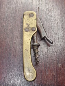 Antico Cavatappi Bronzo Precursore Del Modello Sommelier - Foto 1 di 23