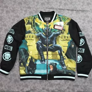 Black Panther Bomber Jacket Size Medium Throne Culture Fly Marvel AOP NWT - Picture 1 of 12