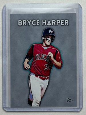 Bryce Harper Limited Edition Artist Signed "Las Vegas HS" Trading Card 1/10 - Image 1 of 2