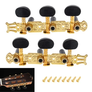 Guitar Tuning Pegs Gold Plated Machine Heads Tuning Keys Tuners for Classical - Picture 1 of 9