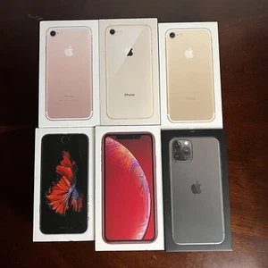 IPhone OEM Empty Boxes Iphone 7, 8, 11 pro, xr, 6s Original Boxes Lot Of 6 - Picture 1 of 2