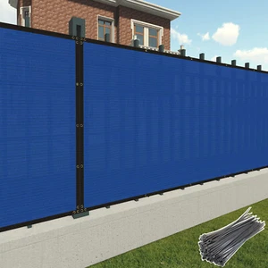 2FT Tall Privacy Fence Screen Outdoor Mesh Garden Shade Cover Yard Blue - Bild 1 von 8