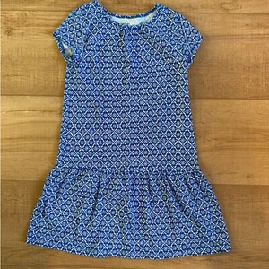 Little girl carters 10 blue floral dress short sleeve - Picture 1 of 5