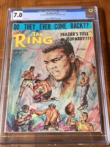 Muhammad Ali Ring Magazine CGC 7.0 White Pages (1970)- Not Sports Illustrated - Picture 1 of 3