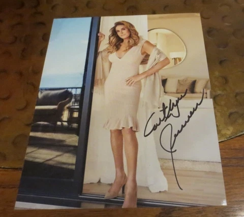 Caitlyn Jenner Olympic Gold signed autographed photo Bruce Transgender Wheaties Cover