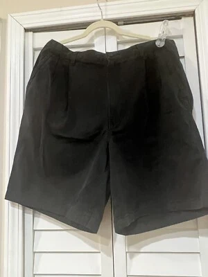 Men's Consensus Sportswear  Black Shorts Size 38 Pleated Front New With Tags - Image 1 of 4