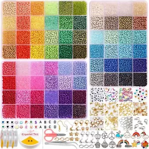 45000pcs 72 Colors 2mm Glass Seed Beads for Bracelet Making Kit, Small Beads for - Picture 1 of 7