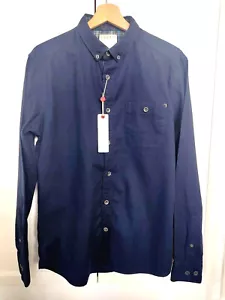 Chemise bleu marine Esprit Taille M 100% coton Slim fit NEUVE - Picture 1 of 11