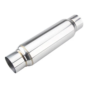 Universal Exhaust Muffler Resonator 3" Inlet / Outlet Single Stainless Steel - Picture 1 of 5