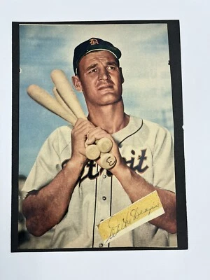 Walt Dropo (d.2010) Tigres de Detroit firmado 8x10 corte AUTO  Foto 1 de 4