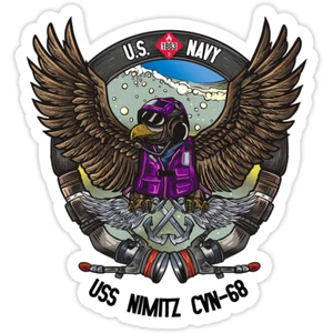 Calcomanía militar USS Nimitz CVN-68 ABM-F Rate Fuels portaaviones USN 5" - Imagen 1 de 1