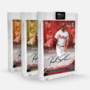 KYLE SCHWARBER SIGNED NLCS 2023 TOPPS NOW #1007 SEALED ON-CARD AUTO 49 OR LESS - Picture 1 of 8