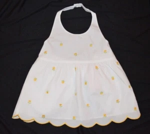 Gymboree DAISY CHAIN Halter Top White w/ embroidered yellow daisies NWT 3 4 5 - Picture 1 of 2