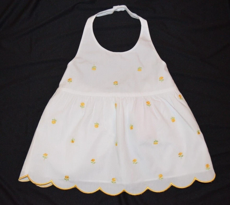 Gymboree DAISY CHAIN Halter Top White w/ embroidered yellow daisies NWT 3 4 5 - Image 1 of 2
