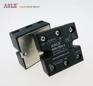 1pcs ASH-10DA-2 10A two-phase solid-state relay 4-32VDC controls 24-380VAC. - Picture 1 of 5