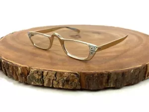 Liberty Eyeglasses Frames Platinum Gold Metal Crystals Full Rim 5 3/4 Vintage - Picture 1 of 10