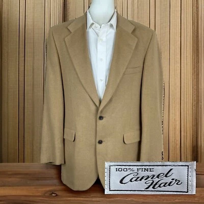 Abrigo deportivo Branford & Taylor para hombre 44L beige tostado 100 % defecto de cabello camel Foto 1 de 4