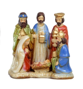 Nativity Figurine (Colourful Glazed Ceramic) NEW - Picture 1 of 1